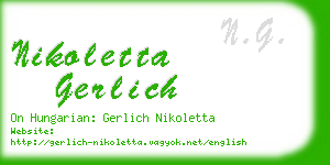 nikoletta gerlich business card